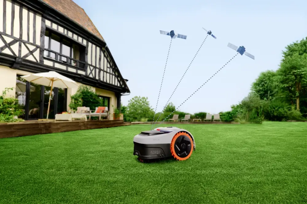 Technologia EFLS NRTK – pozycjonowanie i stabilna nawigacja Segway Navimow i210 AWD – EFLS NRTK (Network RTK + Vision), robot koszący bez przewodu z dokładnością centymetrową